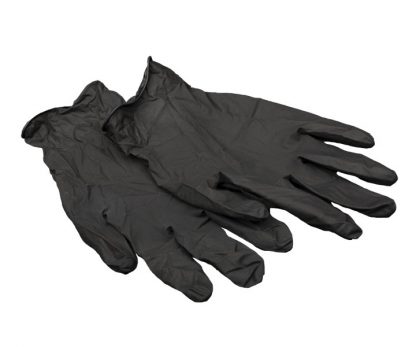Перчатки нитриловые черные Aviora