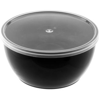 Контейнер плошка черная 360мл (банка под суп) 500/20/25 БК