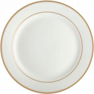Тарелка D=230мм белая с золотой полосой "Винтаж"