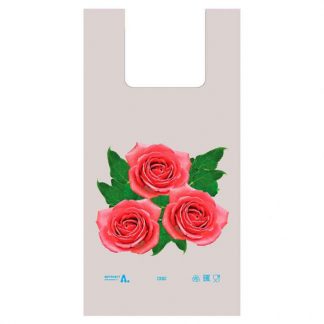 Пакет-Майка 28+14*55 (37 мкм) "Розы"